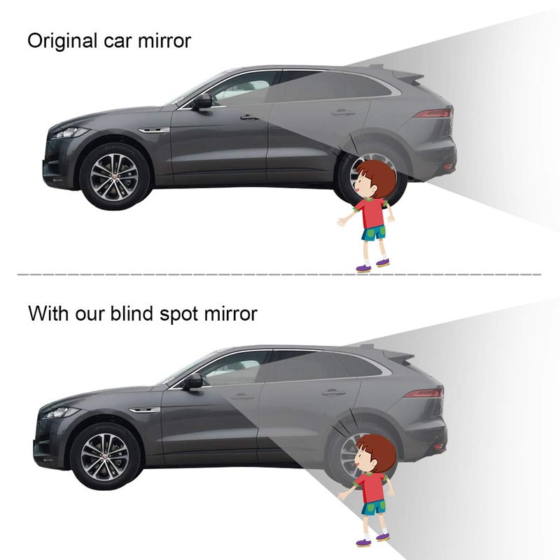 POMFW Blind Spot Mirror  2 inch Rearview Convex Side Mirrors for Cars SUV Truck Van Stick on 3M Adhesive  Rear View HD Glass Frameless Sway Rotate adjustable Wide Angle 2PCS (Round) - Image 3